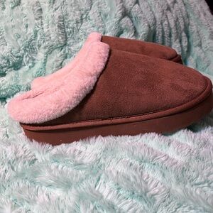 Furry Brown Women's Slippers